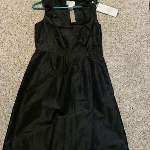 J. Crew Elegant Black‎ Silk Midi Party Dress, 4